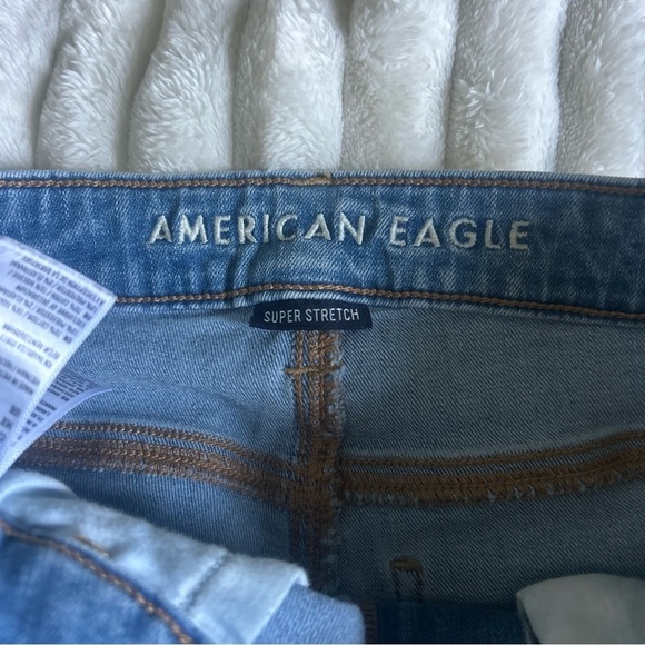 American Eagle Outfitters Women's US8 Super Stretch Blue Denim Jeans - Picture 8 of 11